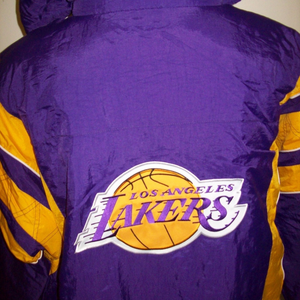 LOS ANGELES LAKERS Starter Half Zip Hooded Jacket SMALL